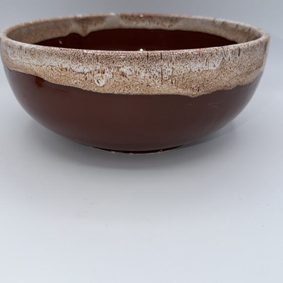Vintage Brown Drip Glaze Large Pottery Serving Bowl 9” Dia X 4” USA 70s MCM 1973 - Picture 6 of 10